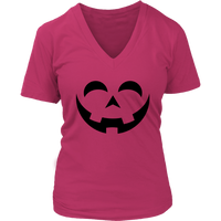 Happy Pumpkin Halloween Tshirt - Funny Jack O Lantern Tee - Womens Plus Size up to 4X