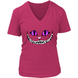 Halloween Cheshire Cat T-Shirt - Grinning Smile Tee - Womens Plus Size Up To 4X