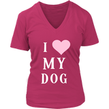 I Love My Dog Tshirt - Heart Dogs T-Shirt - Sweet Tee Shirt - Womens Plus Size Up To 4x