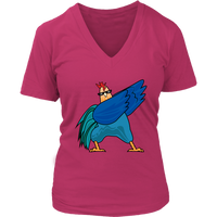 Dabbing Chicken T-Shirt - Funny Rooster Dab T Shirt - Womens Plus Size up to 4X