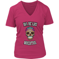 Halloween Mexican Skull Tshirt - Dia de los Muertos Dead Day - Womens Plus Size Up To 4X