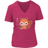 Kawaii Squirrel Gift Funny Animal Pride Love Squirrels V-Neck T-Shirt Womens Plus Size S-4XL