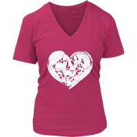 Cute Cat Love Tshirt - Cats Lover Heart Tee - Womens Plus Size Up To 4X