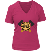 Axe Throwing Competition Tshirt - Funny Serious Game Tee - Womens Plus Size Up To 4X