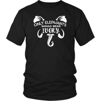 Ivory is for Elephants Only Men's Tshirt - Save Animals T-shirt