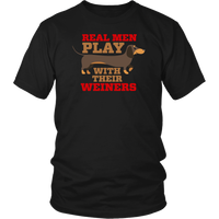 Play With Weiners Men's T-Shirt - Funny Doggy - Love Dogs Tee