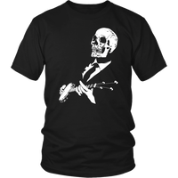 Banjo Playing Skull Men's T-Shirt - Funny Tshirt - Band Music Tee