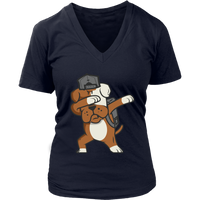 Dabbing Dog T-Shirt - Funny School Kid Dab T Shirt - Womens Plus Size up to 4X