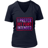 I Prefer My Puns Intended T-Shirt - Funny Shirt - Novelty T - Womens Plus Size Up To 4X