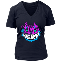 We're All Mad Here Abstract Grinning Wonderland Cat T-Shirt - Womens Plus Size Up To 4X