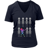 Dabbing Skeleton T-Shirt - Halloween Funny Dab T Shirt - Womens Plus Size up to 4X