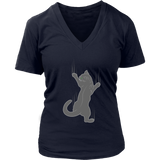 Cat T-Shirt - Climbing Cat Shirt - Fun Cat Tee Shirt - Womens Plus Size Up To 4X