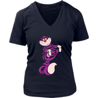 Crazy Cheshire Cat T-Shirt - Cute Genie Cats for Halloween - Womens Plus Size Up To 4X