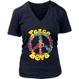 Peace Sign and Love Tshirt - Groovy 60s 70s Retro Tee - Womens Plus Size up to 4X