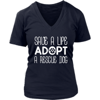 Adopt A Dog T-Shirt - Dog Lover's T Shirt - Womens Plus Size Up To 4X