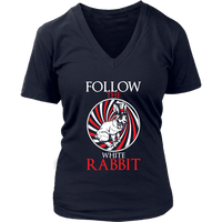 Follow the White Rabbit - Wonderland Animal T-Shirt - Womens Plus Size Up To 4X