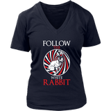 Follow the White Rabbit - Wonderland Animal T-Shirt - Womens Plus Size Up To 4X