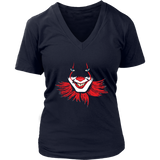 Evil Clown Halloween Tshirt - Scary Red Clowns T-Shirt - Womens Plus Size Up To 4X