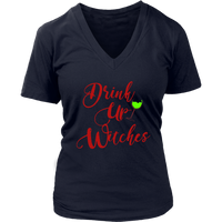 Drinking Witches Halloween Tshirt - Wine Drinker T-Shirt - Womens Plus Size up to 4X