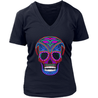 Mexican Skull Halloween Tshirt - Day of the Dead Celebration - Womens Plus Size up to 4X