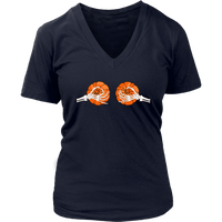 Pumpkin Boobs T-Shirt - Funny Halloween Skeleton T Shirt - Womens Plus Size up to 4X