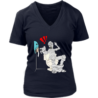 Halloween Mummy T-Shirt - Toilet Paper Monster Tee - Womens Plus Size up to 4X