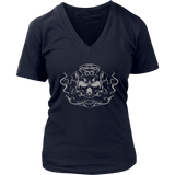 Smoking Skull T-Shirt - Spooky Halloween Tshirt - Womens Plus Size up to 4X