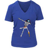 Dabbing Pirate Skeleton Tshirt - Funny Halloween Dab T-Shirt - Womens Plus Size Up To 4X