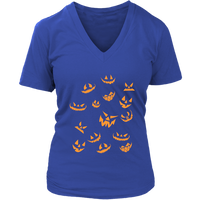 Jack O Lantern Pumpkin Tee - Evil Laugh Halloween Tshirt - Womens Plus Size Up To 4X