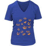 Jack O Lantern Pumpkin Tee - Evil Laugh Halloween Tshirt - Womens Plus Size Up To 4X