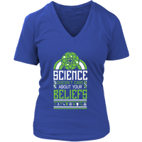 Atheist Scientist T-Shirt - Science Religious Beliefs Tee - Womens Plus Size Up To 4X