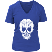 Skull of Cats Graphic Shirt - Cat And Bone Tshirt - Spooky Halloween Costume - Womens Plus Size Up To 4X