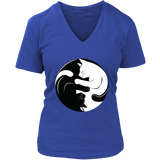 Cute Cat T-Shirt - Yin Yang Tshirt - Cats in a Ying Yang - Womens Plus Size Up To 4X