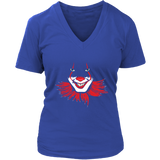 Evil Clown Halloween Tshirt - Scary Red Clowns T-Shirt - Womens Plus Size Up To 4X