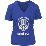 Ask Me About My Podcast Radio T-Shirt Podcasting Video Show - Womens Plus Size Up To 4X