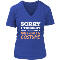 Sarcastic Halloween Costume Joke Tshirt - Fashionista Outfit - Womens Plus Size Up To 4X