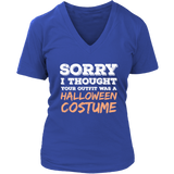 Sarcastic Halloween Costume Joke Tshirt - Fashionista Outfit - Womens Plus Size Up To 4X