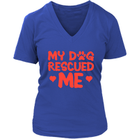 Rescue Dog T-Shirt - Cute Paw Tshirt - Save Animals Tee - Womens Plus Size Up To 4X