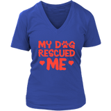 Rescue Dog T-Shirt - Cute Paw Tshirt - Save Animals Tee - Womens Plus Size Up To 4X