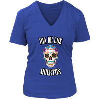 Halloween Mexican Skull Tshirt - Dia de los Muertos Dead Day T-Shirt - Womens Plus Size Up To 4X