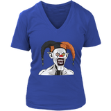 Killer Clown Halloween Tshirt - Monster Harlequin T-Shirt - Womens Plus Size Up To 4X