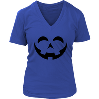 Happy Pumpkin Halloween Tshirt - Funny Jack O Lantern Tee - Womens Plus Size up to 4X