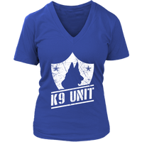 Canine Unit Tshirt - Police Dog Badge T-Shirt - K-9 Guard Dogs - Womens Plus Size Up To 4X