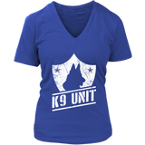 Canine Unit Tshirt - Police Dog Badge T-Shirt - K-9 Guard Dogs - Womens Plus Size Up To 4X