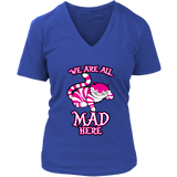 Cheshire Cat All Mad Here Grinning Wonderland Cat T-Shirt - Womens Plus Size Up To 4X