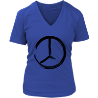 Black Peace Sign T-Shirt - Retro 60s 70s Hippie Tee - Womens Plus Size Up To 4X