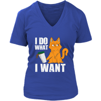 I Do What I Want T-shirt - Cat Lover Tshirt - Statement Tee - Womens Plus Size Up To 4X