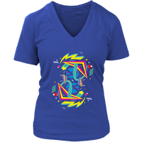 Back to the 80s Throwback Tshirt - Cool Geometric Abstract - Womens Plus Size Up To 4x