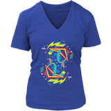 Back to the 80s Throwback Tshirt - Cool Geometric Abstract - Womens Plus Size Up To 4x