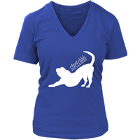 Dog Stretch T-Shirt - Doggie Yoga Tshirt - Pet Stretching - Womens Plus Size up to 4X